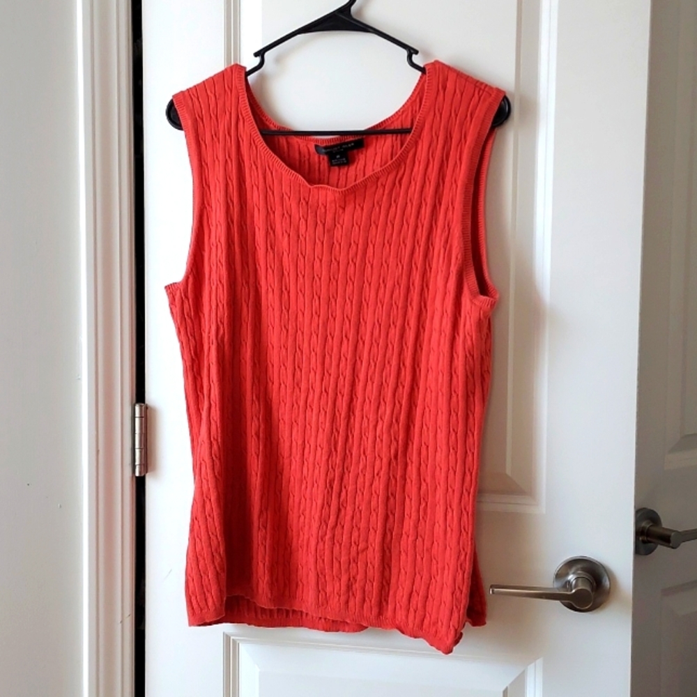 August Silk tank top 1x orange
